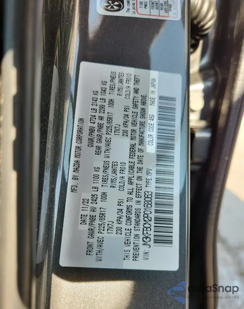 2023 Mazda Cx-5 Preferred из США, поврежденный, VIN JM3KFBCM2P0168063